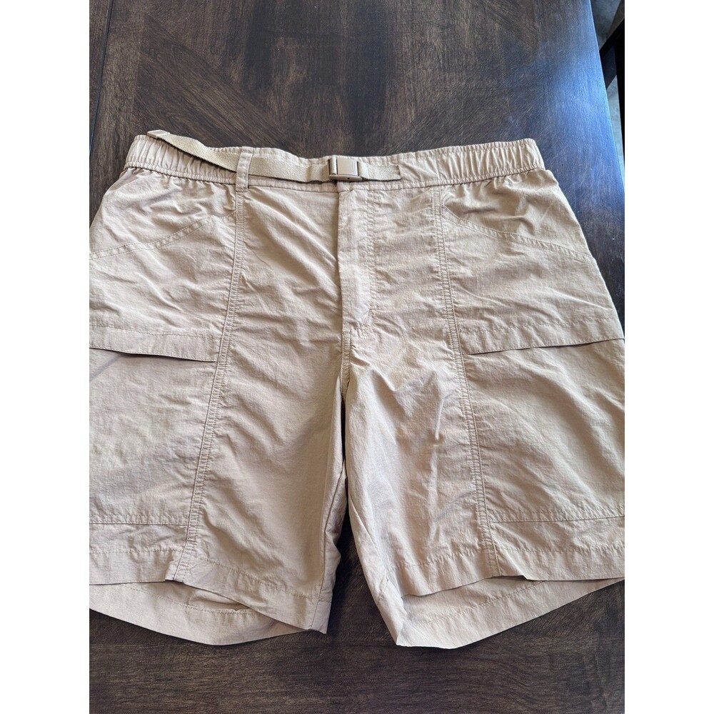 Eddie Bauer Men Nylon Cargo Shorts  Size Large Rustic Orange